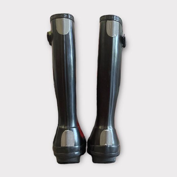 Hunter original tall black gloss boot women size 6 - Picture 4 of 8